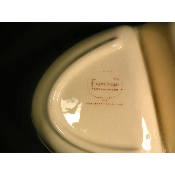 Vintage Franciscan Desert Rose Divided Ceramic Floral Serving Dish With Pink Flo - Picture 15 of 16